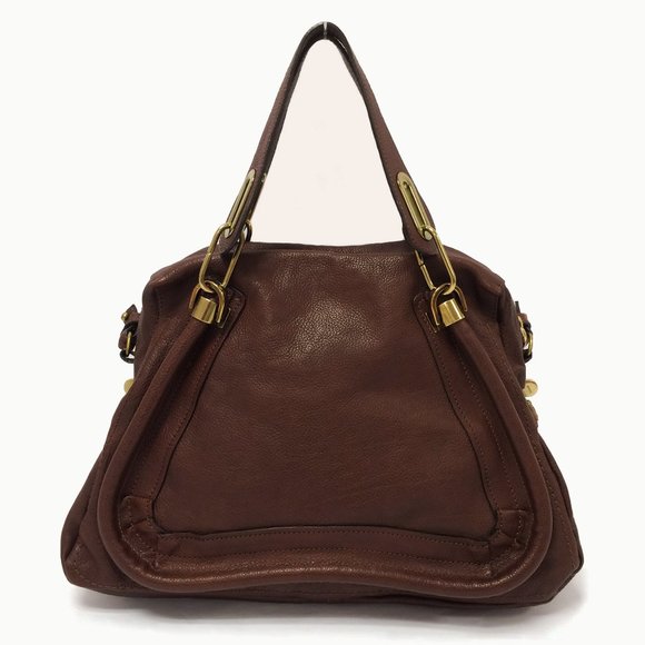 Chloe` Paraty Brown Leather Shopper Bag - Picture 10 of 10